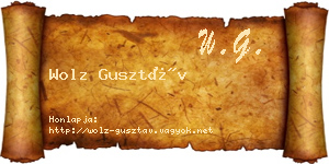 Wolz Gusztáv névjegykártya